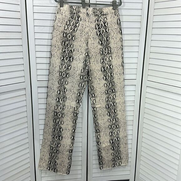 Zara Jeans Size 12 Snake Skin Print Straight Leg NWOT - Picture 11 of 13